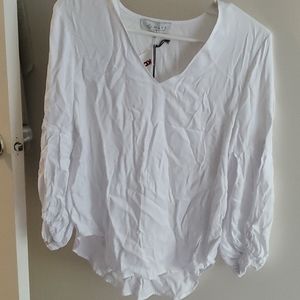 White rayon blouse